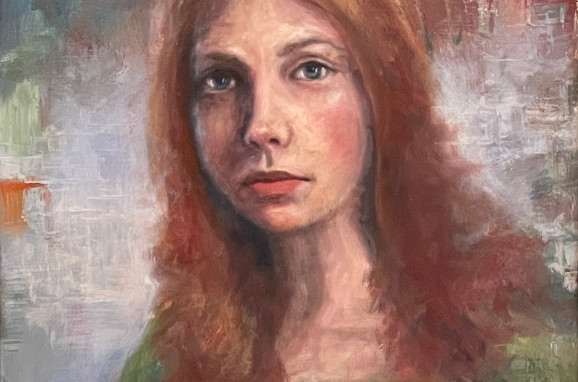 15. Girl with red hair Anna Corrigan 2023 Oil on canvas