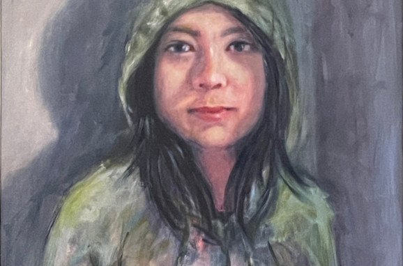 16. Girl with Hoody Anna Corrigan 2023 Oil on canvas