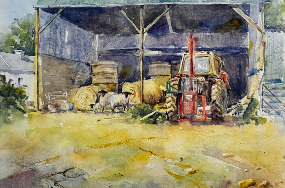 74. Red Tractor Mary McAteer 2022 Watercolour