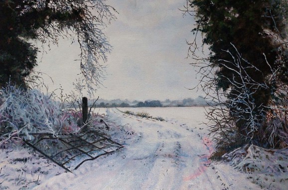 7. Snow Scene Outside Longwood Peter McKenna 2021 oil on canvas 50cm x 60cm