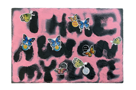 I Have a Lot on My Plate Well done That Was Great Liliane Puthold 2021 slate spray paint stickers 200x300x5mm