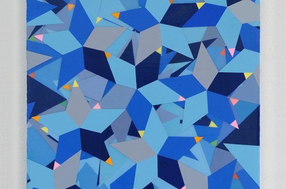 Ronnie Hughes, Celest, 2019, acrylic co-polymer on plywood, 44x42cm
